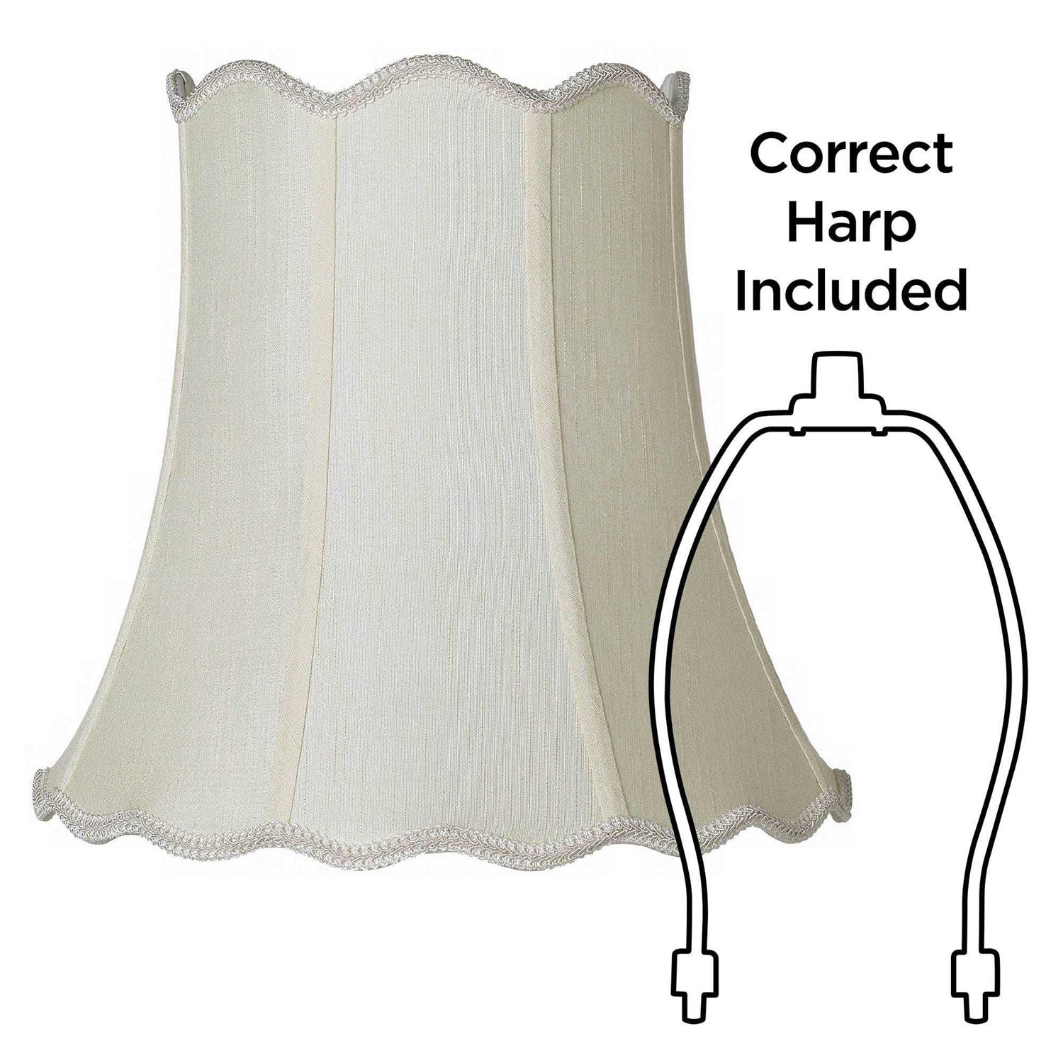 Imperial Shade Imperial Creme Scallop Bell Lamp Shade - Image 5