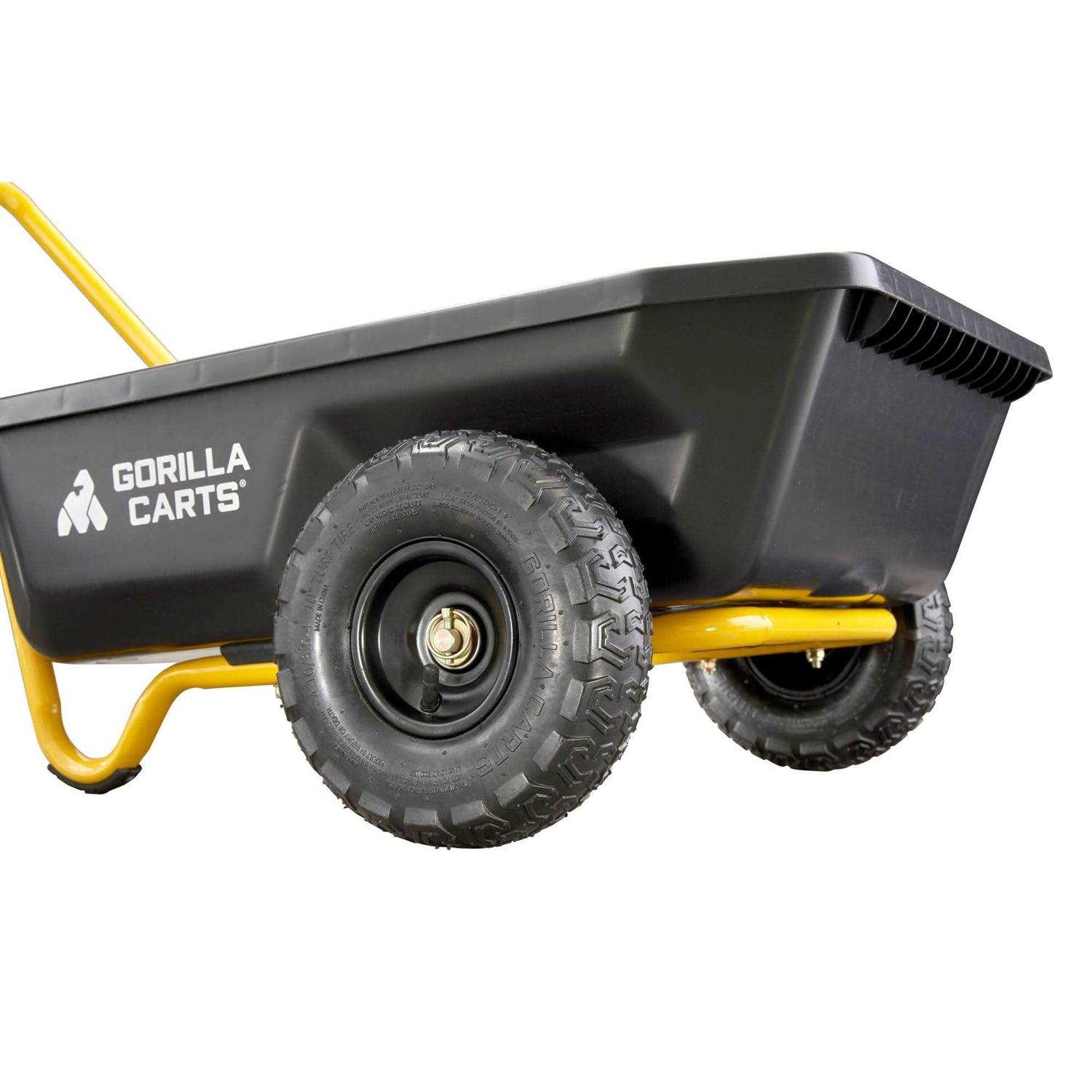 Gorilla Carts 4 Cu ft Poly Yard Cart GCR-4 - Image 4
