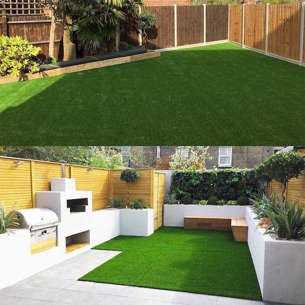 Lita 5.5ft x 6.5ft Realistic Deluxe Artificial Grass Synthetic Thick Lawn Turf C - Image 3