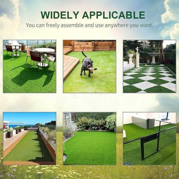 Lita 5.5ft x 6.5ft Realistic Deluxe Artificial Grass Synthetic Thick Lawn Turf C - Image 3