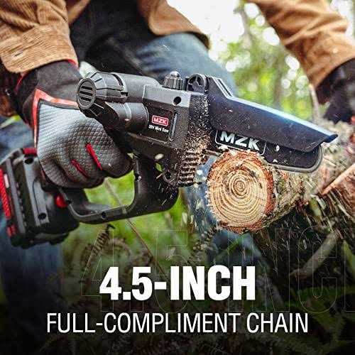 Mzk 2-in-1 Cordless Pole Saw & Mini Chainsaw with 3 Replacement Chain - Image 4