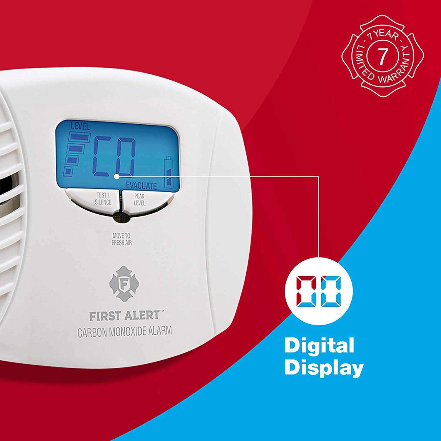First Alert Plug-In Carbon Monoxide Alarm with Digital Display - Image 3