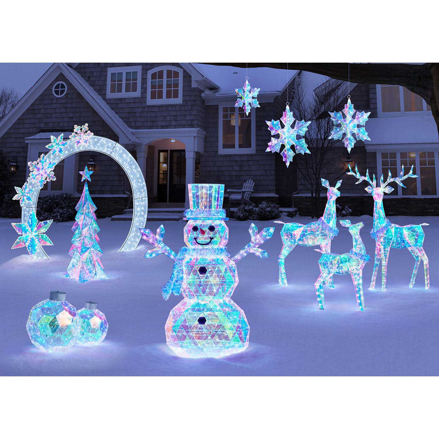 Member's Mark 6' Pre-Lit Prismatic Snowman - Image 3