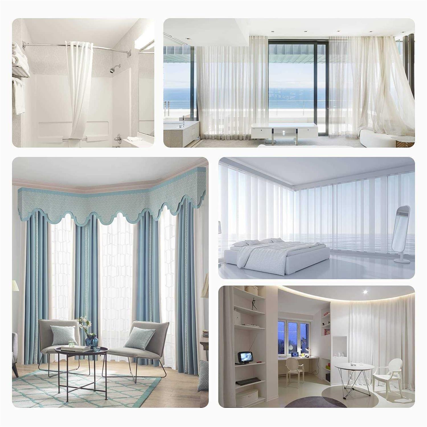 Lcyfmel Curved Ceiling Curtain Track Flexible Bendable Mount for Curtain Rail Bu - Image 3