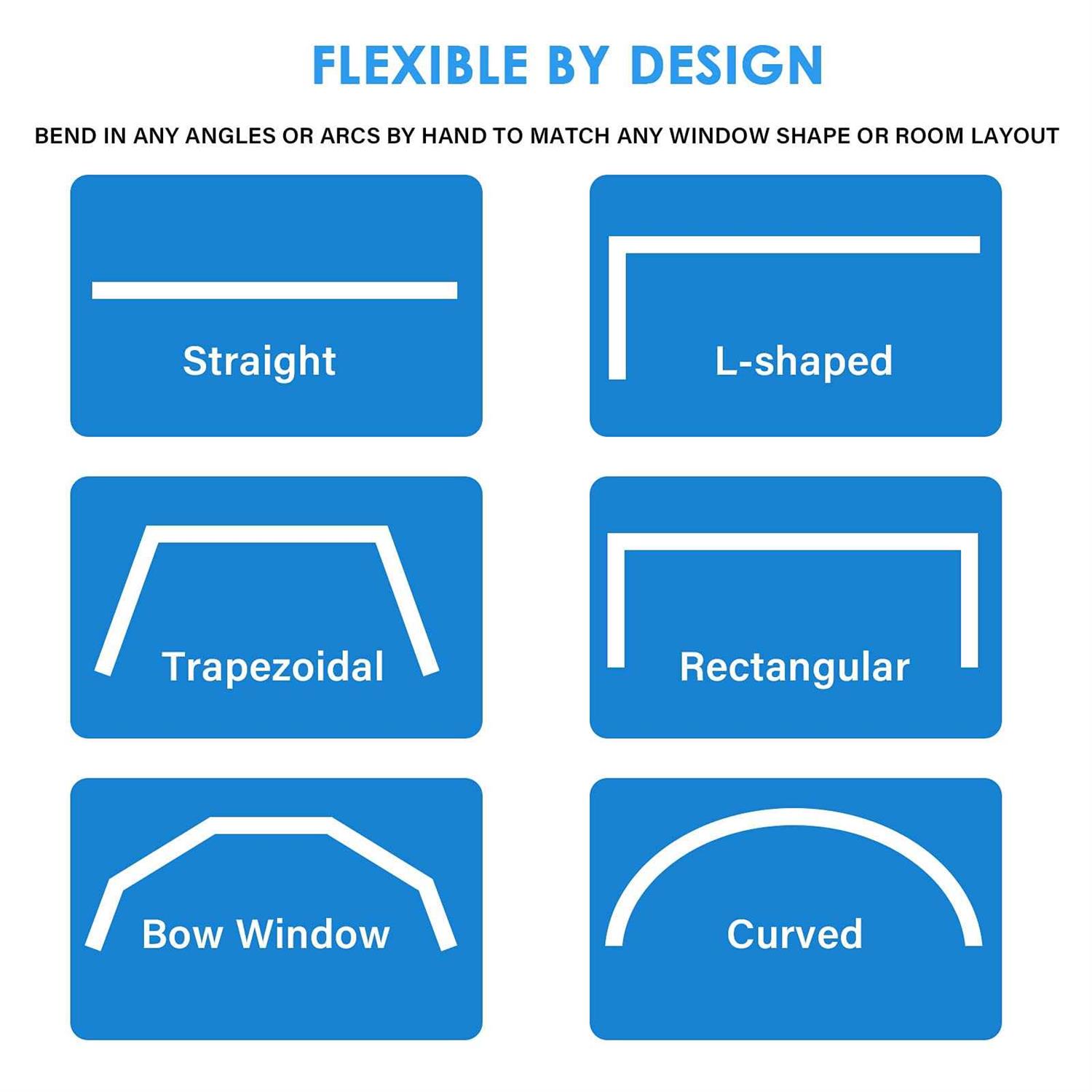 Lcyfmel Curved Ceiling Curtain Track Flexible Bendable Mount for Curtain Rail Bu - Image 4