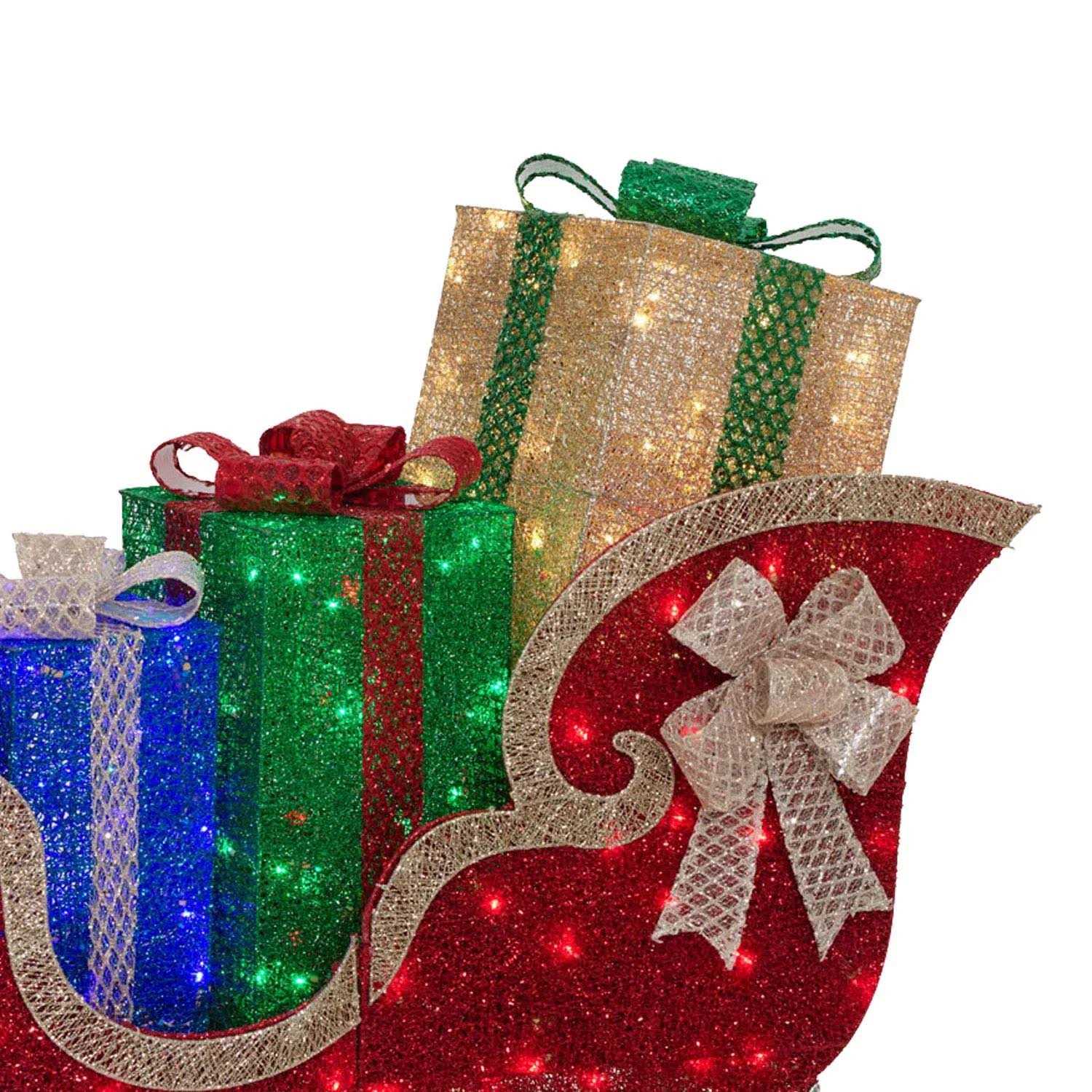 Member's Mark 54' Pre-Lit Glittering Sleigh - Image 2